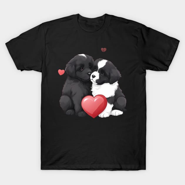 Cute newfoundland puppy T-Shirt by animegirlnft